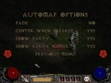 Automap Einstellungen